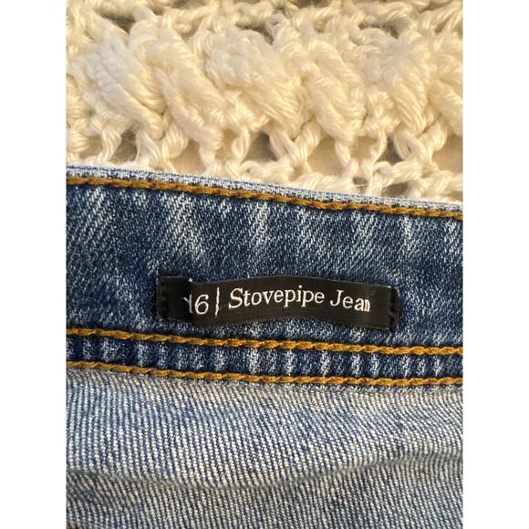 Talbots Women’s Jeans Size 16 Stovepipe Straight Leg Blue Denim Stretch - Picture 6 of 7